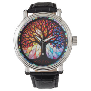 Stained Glass Tree of Life Watch