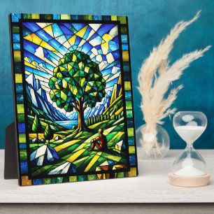 Stained Glass Tree of Serenity Plaque