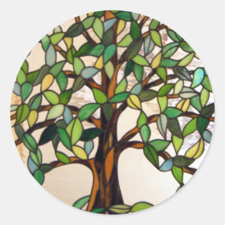 Stained Glass "Tree Panel" sticker