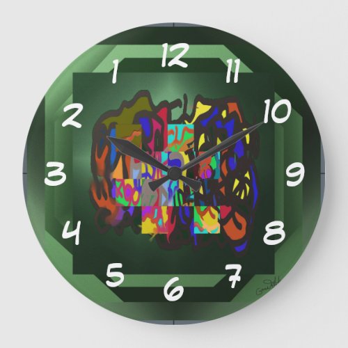 Stained Glass _ Turn Back the Time Backwards Clock