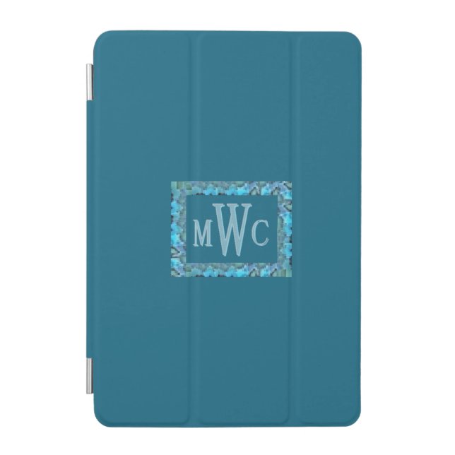 Stained-Glass Turquoise-MWC iPad Mini Cover (Front)