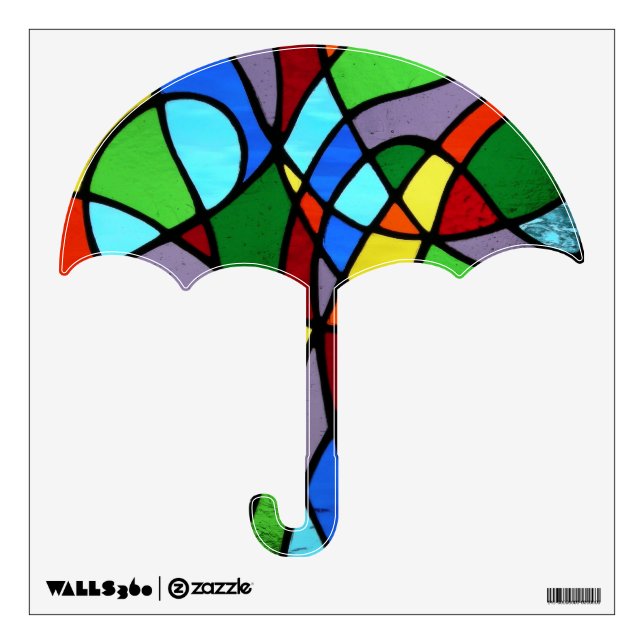 Stained glass Umbrella wall decal (Front)