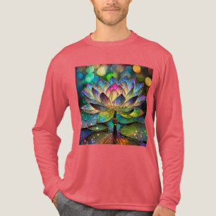 Stained Glass Vibrant Lotus Flower Tri-Blend Shirt