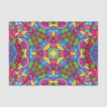 Stained Glass Vintage Purple Kaleidoscope Tissue Paper