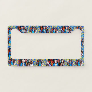 Stained Glass Virgin Mary Holy Spirit Apostles License Plate Frame