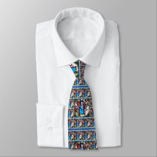 Stained Glass Virgin Mary Holy Spirit Apostles Neck Tie