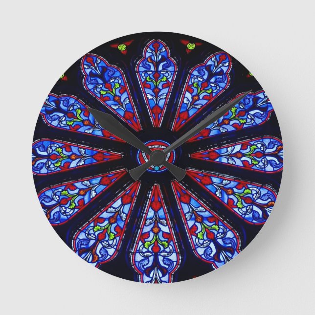 Stained glass wall clock (Front)