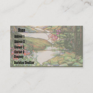 Stained Glass Water Garden Business Card