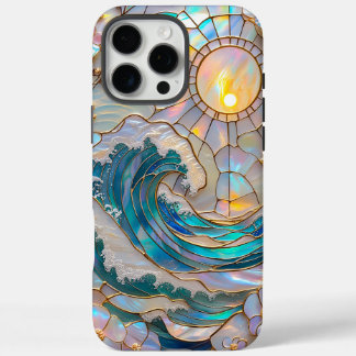 Stained Glass Wave Sun Rising iPhone Case