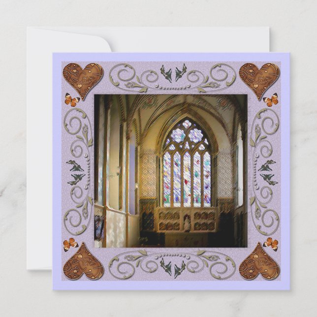 Stained Glass Wedding Invitation (Front)