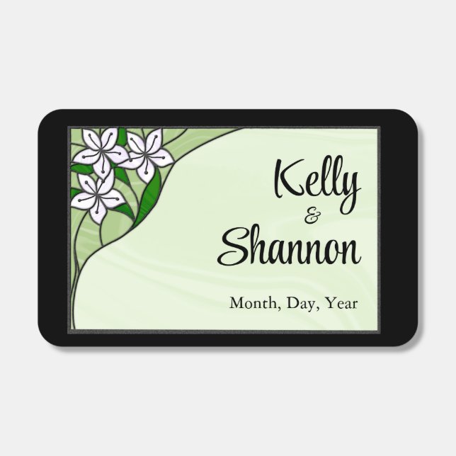 Stained Glass Wedding Matchbook Matchboxes (Front)