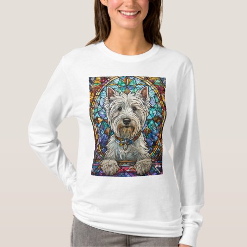 Stained Glass Westie T_Shirt