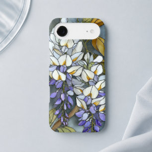 Stained Glass White Wisteria Floral Art Nouveau iPhone 17 Air Case