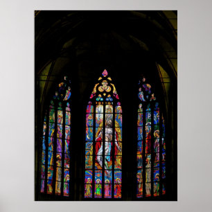 Stained Glass Window(2), St Vitus's Cathedral Poster