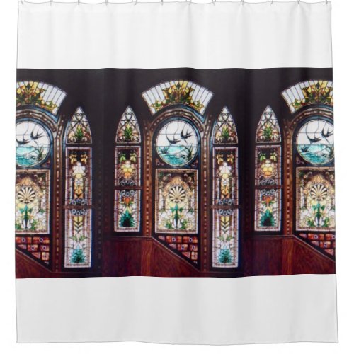 STAINED GLASS WINDOW 3 SHOWER CURTAIN