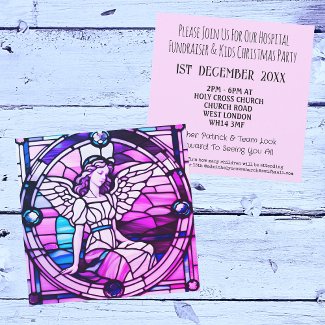 Stained Glass Window Angel Christmas Party