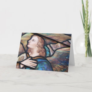 Stained Glass Window Angel Greeting Card