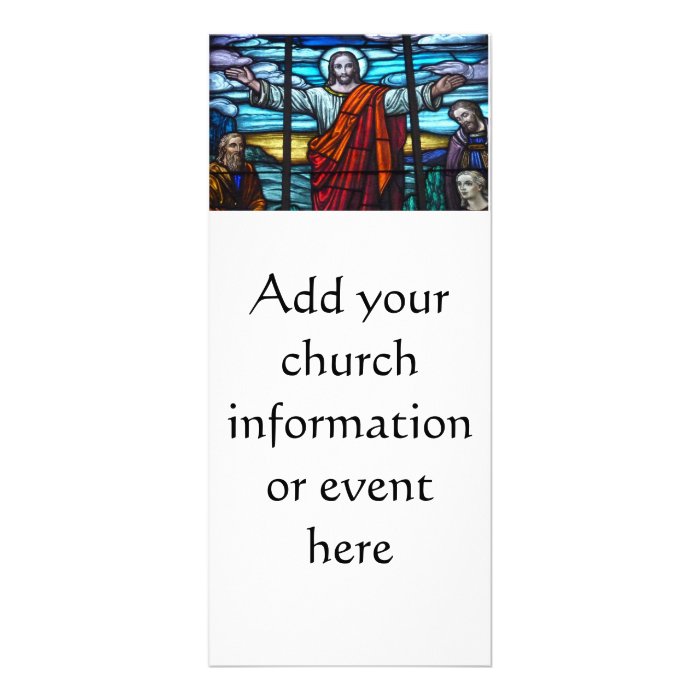 Window Christ Church Bulletin Event Rack Card Template