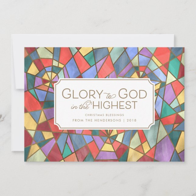 Stained Glass Window Christmas Card (Front)