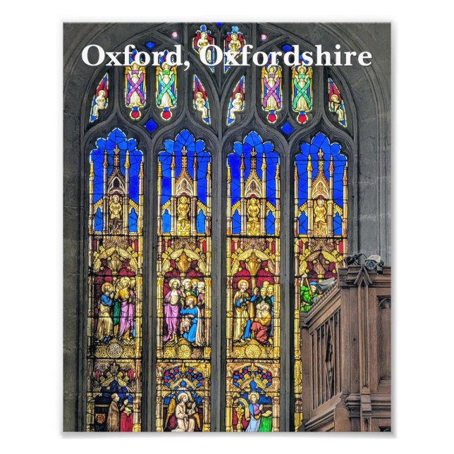 Stained Glass Window Church of St Mary the Virgin Photo Print (Front)