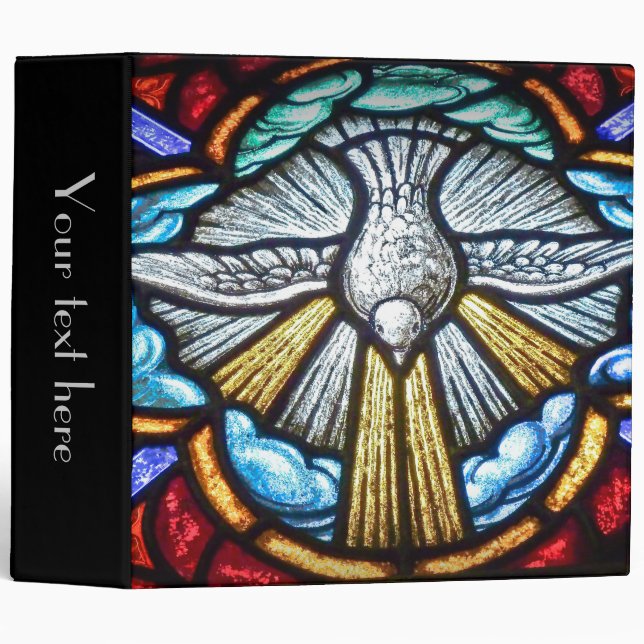 Stained Glass Window Dove Binder Album (Front/Spine)