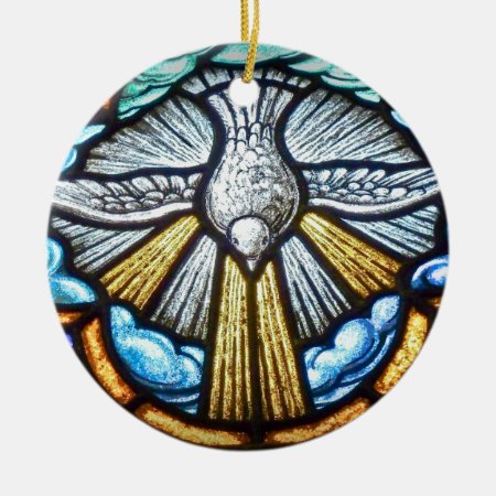 Stained Glass Window Dove Ornament