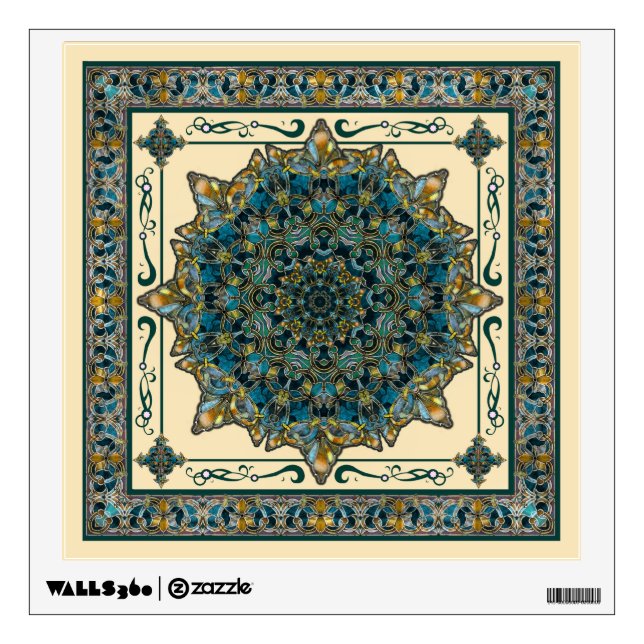 Stained Glass Window Frame Mandala Decal (Front)