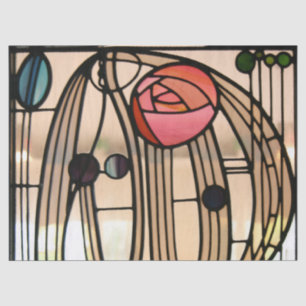 Stained Glass Window, Hill House by Mackintosh Tissue Paper