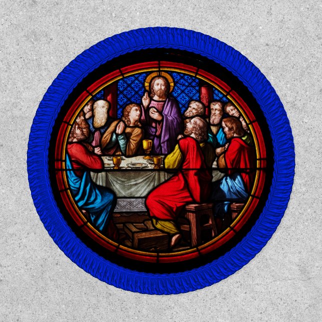 Stained Glass Window Illustrated LAST SUPPER Patch (Front)