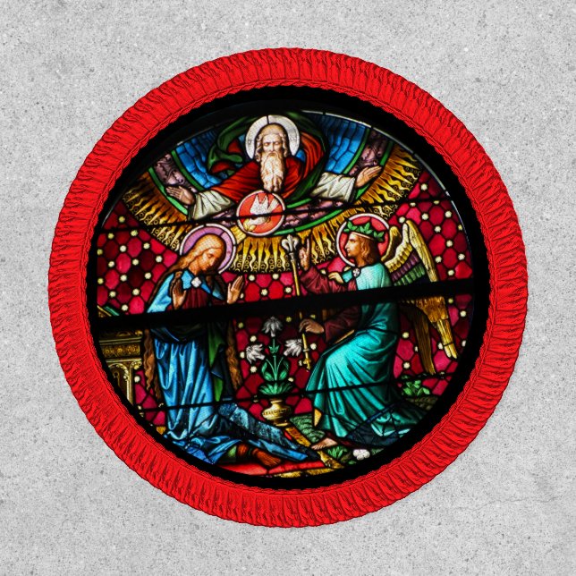 Stained Glass Window Illustrated Religious Church Patch (Front)