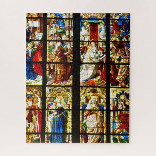 Stained Glass Window in Cologne Cathedral Germany Jigsaw Puzzle