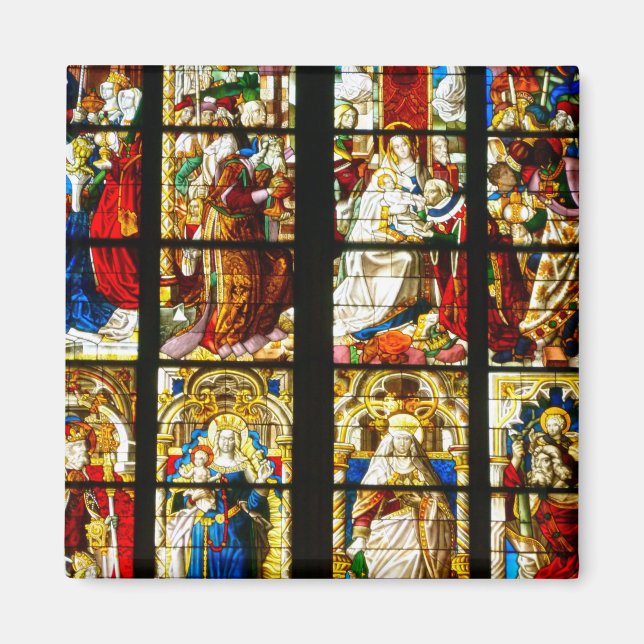 Stained Glass Window in Cologne Cathedral, Germany Magnet (Front)