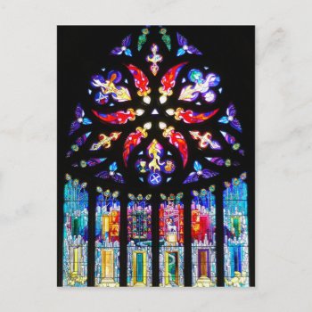 Stained Glass Window In Scotland Postcard by memphisto at Zazzle