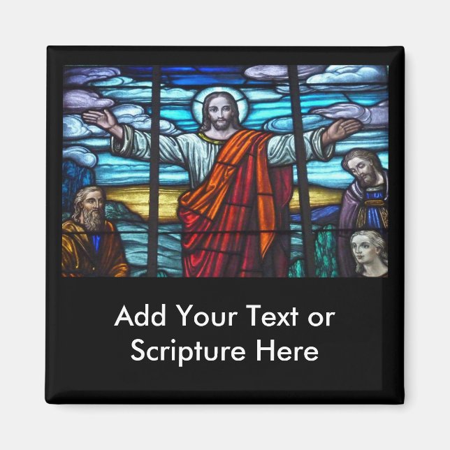 Stained Glass Window Jesus Christ Magnet (Front)
