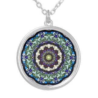 Stained Glass Window Kaleidoscope5 Necklace