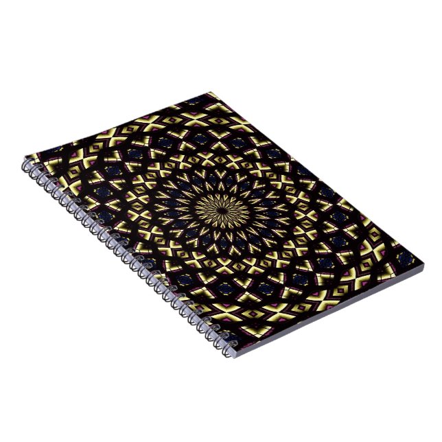 Stained Glass Window Kaleidoscope 11 Notebook (Right Side)