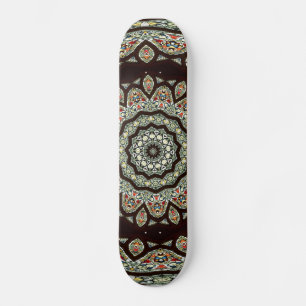 Stained Glass Window Kaleidoscope 13 Skateboard Deck