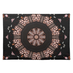 Stained Glass Window Kaleidoscope 14 Cloth Placemat