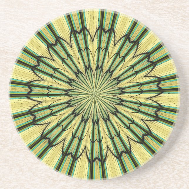 Stained Glass Window Kaleidoscope 20 Drink Coaster (Front)