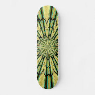 Stained Glass Window Kaleidoscope 20 Skateboard Deck