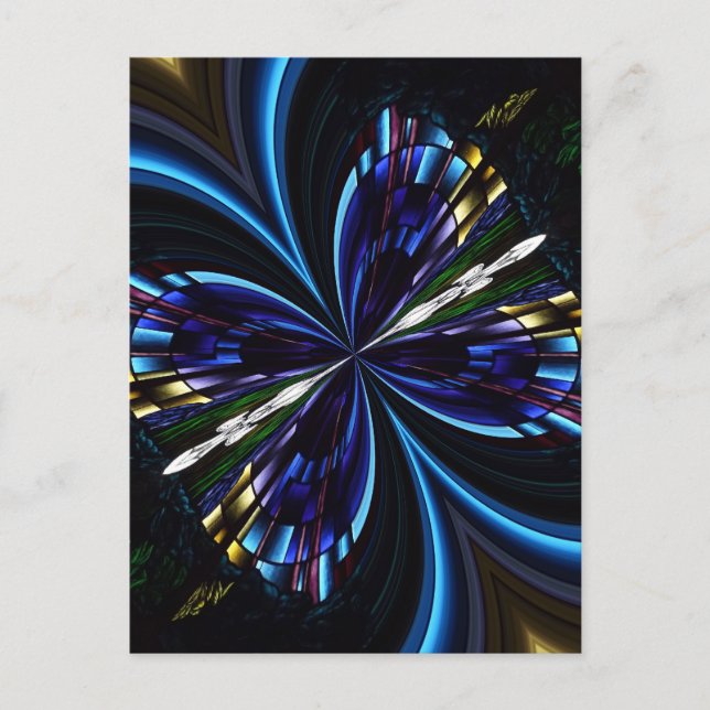 Stained Glass Window Kaleidoscope 9 Postcard (Front)