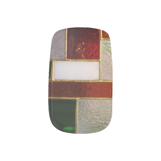 Stained Glass Window Minx Nails Nail Wraps (Right Thumb)