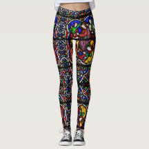 Stained Glass Window Pattern Leggings