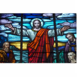 Stained Glass Window Photo Sculpture<br><div class="desc">Stained glass window Jesus photo sculpture.</div>