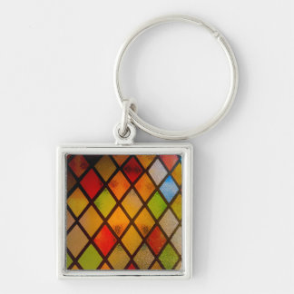 Stained Glass Window Rainbow Colors  Keychain