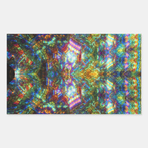 Stained Glass Window Rectangular Sticker