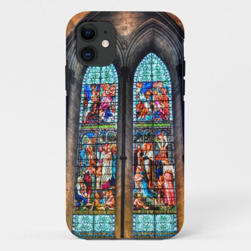 Stained Glass Window Salisbury Cathedral UK iPhone 11 Case