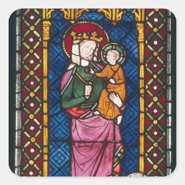 Stained Glass Window Square Sticker (Front)
