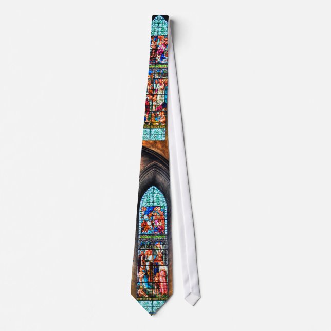Stained Glass Windows, Salisbury Cathedral, UK Tie (Front)