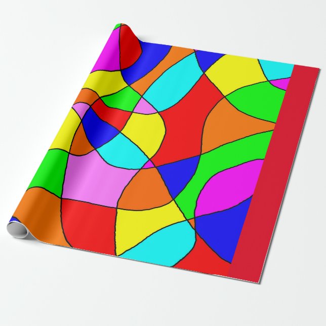 Stained Glass Wrapping Paper (Unrolled)